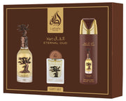 Luxurious Eternal Oud 3-Piece Gift Set with Grapefruit & Plum