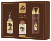 Luxurious Eternal Oud 3-Piece Gift Set with Grapefruit & Plum