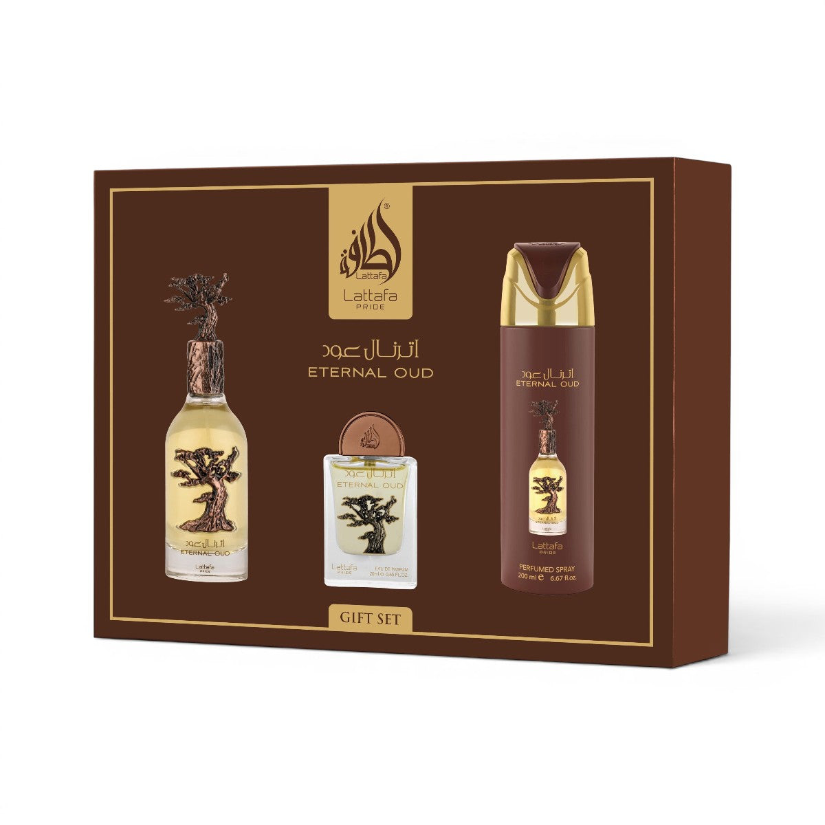 Luxurious Eternal Oud 3-Piece Gift Set with Grapefruit & Plum