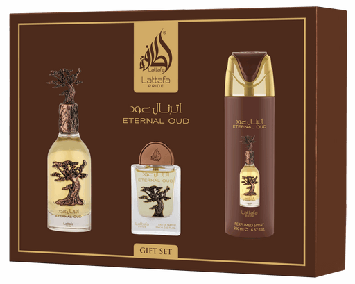 Luxurious Eternal Oud 3-Piece Gift Set with Grapefruit & Plum