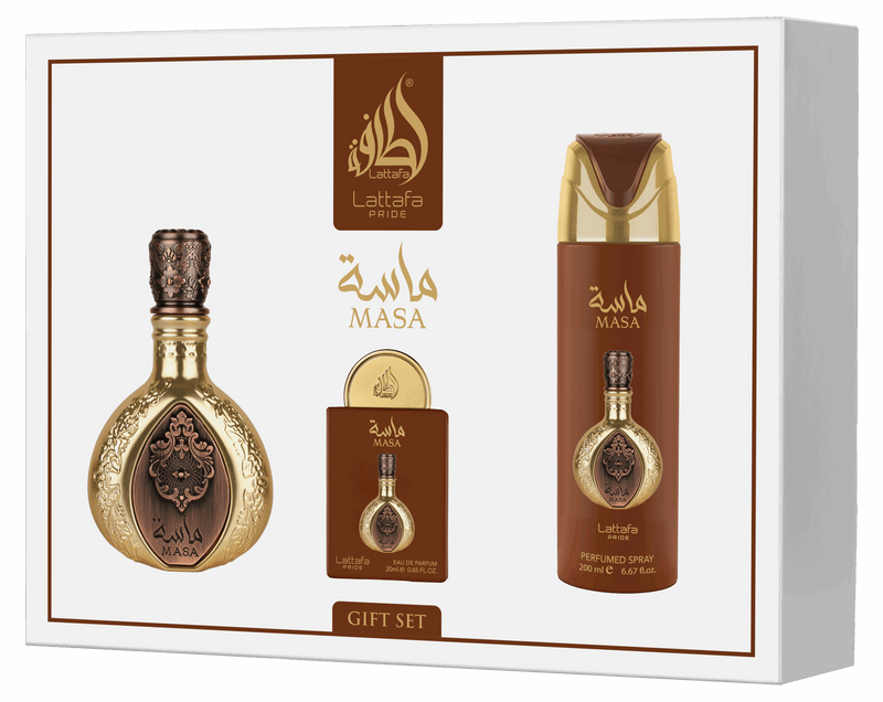 Masa Luxury 3-Piece Perfume Gift Set Saffron Lemon Pink Pepper