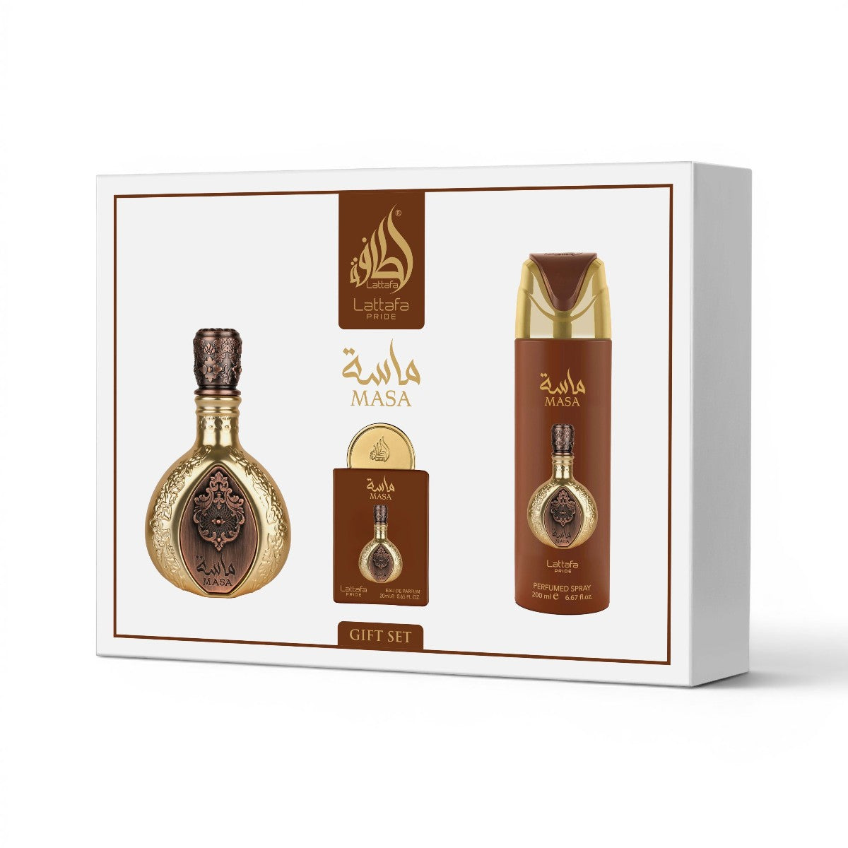 Masa Luxury 3-Piece Perfume Gift Set Saffron Lemon Pink Pepper