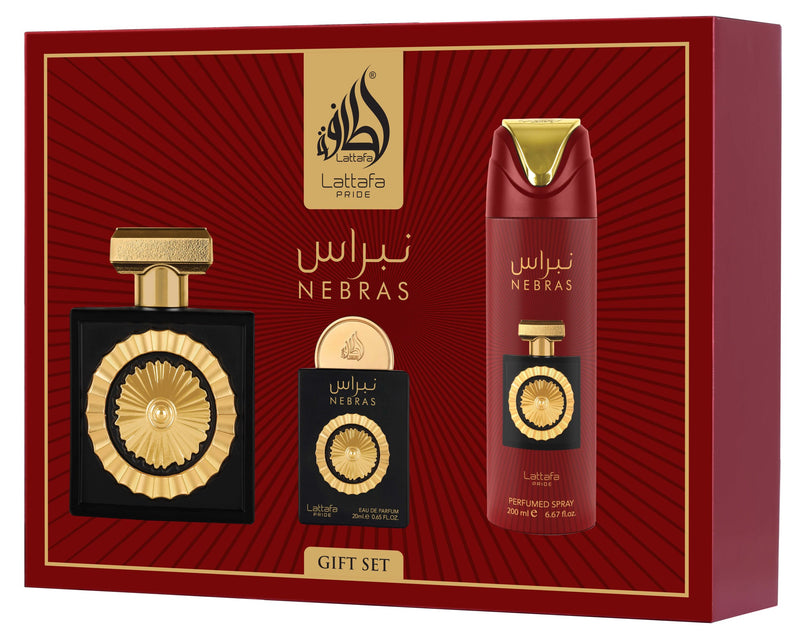 Nebras 3‑Piece Fragrance Gift Set with Red Berries, Mandarin & Sweet Base