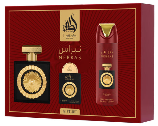 Nebras 3‑Piece Fragrance Gift Set with Red Berries, Mandarin & Sweet Base