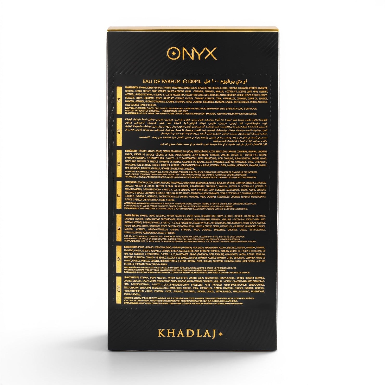 Khadlaj Onyx Gold Eau de Parfum 100ml For Men