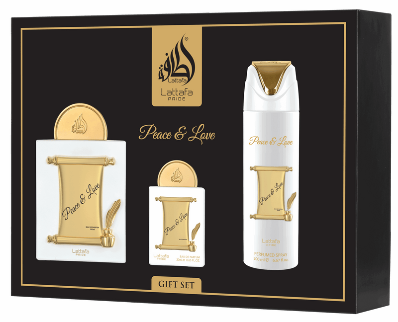 Peace & Love 3‑Piece Perfume Gift Set – Luxurious Fragrance Trio