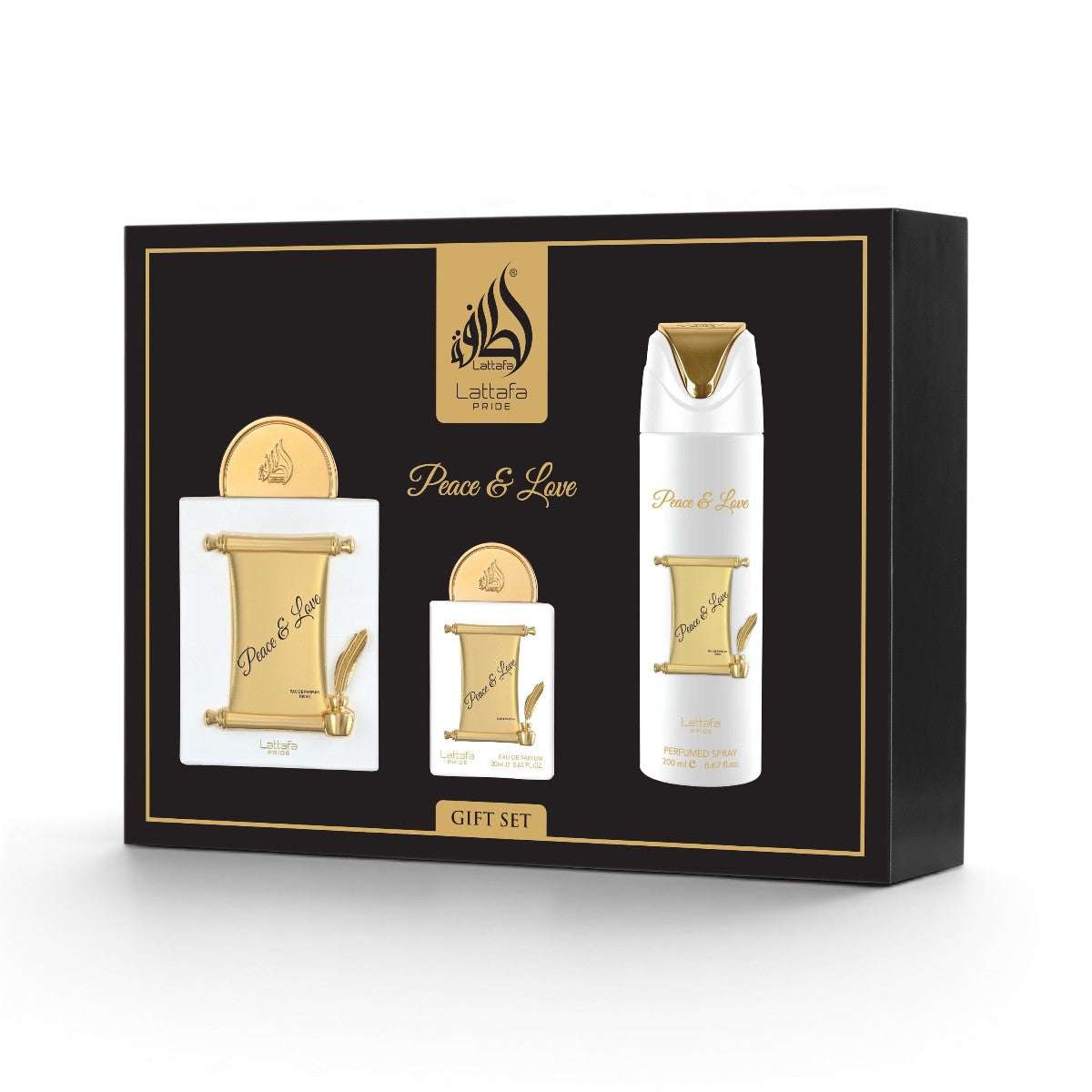 Peace & Love 3‑Piece Perfume Gift Set – Luxurious Fragrance Trio
