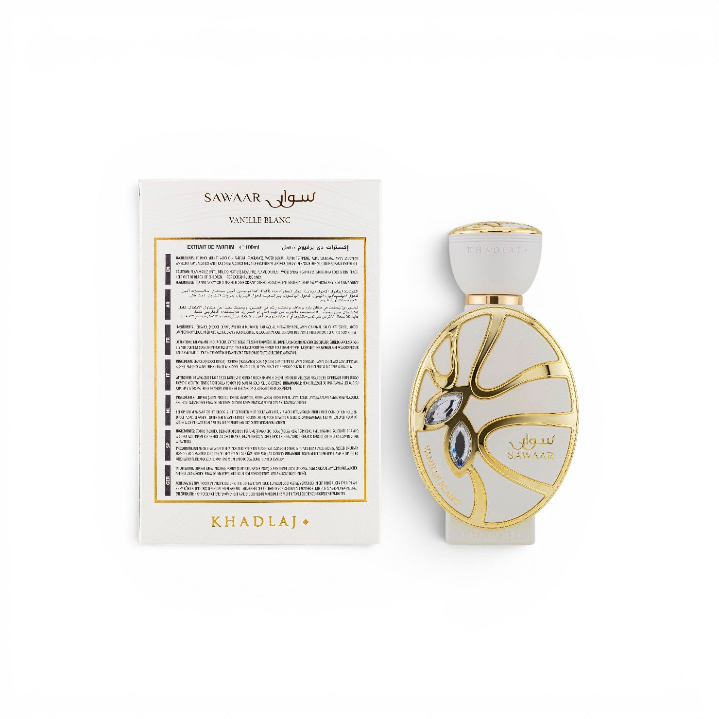 Khadlaj Perfumes Sawaar Vanille Blanc 100ml Perfume Spray