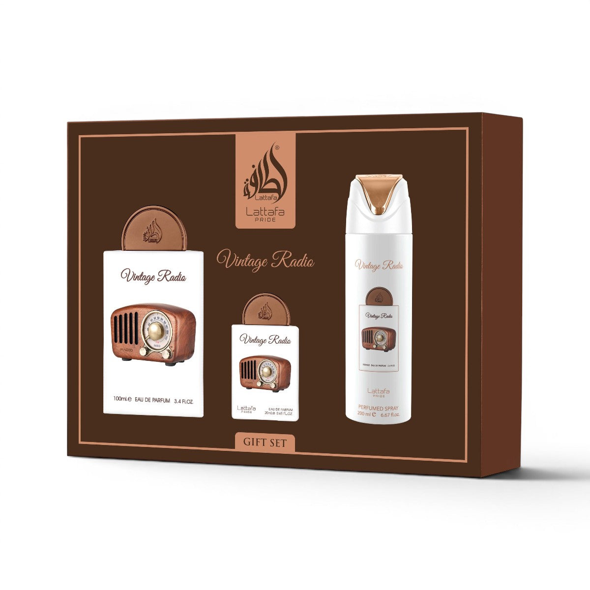 Vintage Radio Three‑Piece Fragrance Gift Set – Aromatic Delight